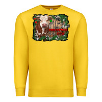 Lemon all i want for christmas is a cow cowhide Premium Sweatshirt - RanaPortraitStore