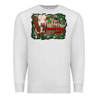 Oatmeal Heather all i want for christmas is a cow cowhide Premium Sweatshirt - RanaPortraitStore