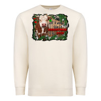 Sandshell all i want for christmas is a cow cowhide Premium Sweatshirt - RanaPortraitStore