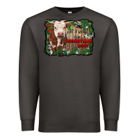 Smoke all i want for christmas is a cow cowhide Premium Sweatshirt - RanaPortraitStore