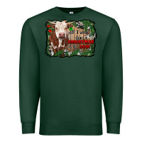 Sports Green all i want for christmas is a cow cowhide Premium Sweatshirt - RanaPortraitStore
