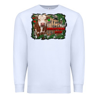 White all i want for christmas is a cow cowhide Premium Sweatshirt - RanaPortraitStore