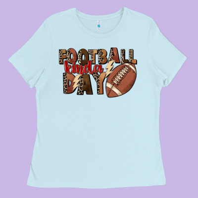 Football Kinda Day Ladies Tee Designed By Fadigitalartstudio