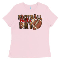 Bubblegum Pink football kinda day Ladies Tee - FaDigitalArtStudio
