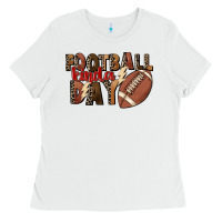 White football kinda day Ladies Tee - FaDigitalArtStudio