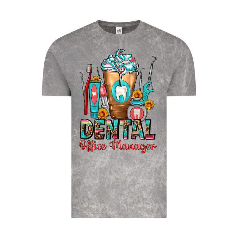 Dental Office Manager Cold Drink Frappe Vintage Tee by FaDigitalArtStudio | Teevron