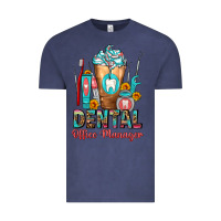 Vintage Denim dental office manager cold drink frappe Vintage Tee - FaDigitalArtStudio