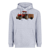 Heather Grey farm tractor Heavyweight Hoodie - RanaPortraitStore