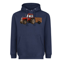Navy farm tractor Heavyweight Hoodie - RanaPortraitStore