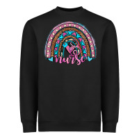 Black leopard cowhide nurse rainbow Heavyweight Sweatshirt - JahusDesignShop