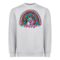 Heather Grey leopard cowhide nurse rainbow Heavyweight Sweatshirt - JahusDesignShop
