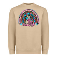 Mushroom leopard cowhide nurse rainbow Heavyweight Sweatshirt - JahusDesignShop