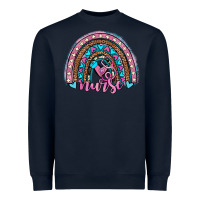 Navy leopard cowhide nurse rainbow Heavyweight Sweatshirt - JahusDesignShop