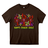 Chocolate Brown happy crawdi gras mardi gras carnival Heavy Core Tee - Jasminsmagicworld