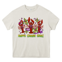 Cream happy crawdi gras mardi gras carnival Heavy Core Tee - Jasminsmagicworld