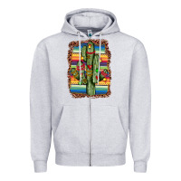 Heather Grey Christmas cactus Zipper Hoodie - JahusDesignShop
