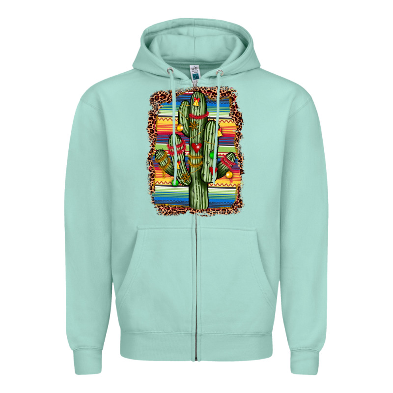 Christmas Cactus Zipper Hoodie by JahusDesignShop | Teevron