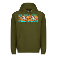 Army Green Goat Family Fall Premium Hoodie - Artiststas
