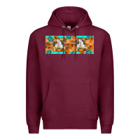 Burgundy Goat Family Fall Premium Hoodie - Artiststas