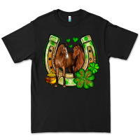 Black St. Patrick's Day horse horseshoe Premium Tee - OliviaCreatesArt
