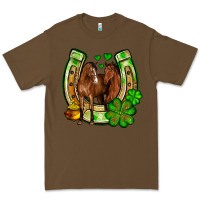 Cacao St. Patrick's Day horse horseshoe Premium Tee - OliviaCreatesArt