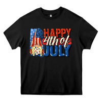 Black Happy 4th of july gnome Heavy Core Tee - CowGirlArtShop