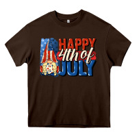 Chocolate Brown Happy 4th of july gnome Heavy Core Tee - CowGirlArtShop