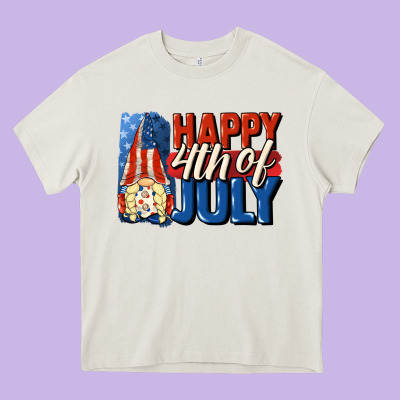 Happy 4th Of July Gnome Heavy Core Tee Designed By Cowgirlartshop