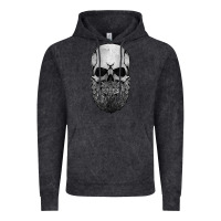 Vintage Black creepy bald and bearded skull for halloween & skeletons fans t shirt Vintage Hoodie - baoMotion