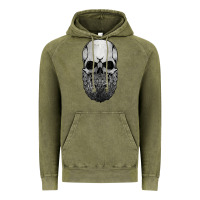 Vintage Olive creepy bald and bearded skull for halloween & skeletons fans t shirt Vintage Hoodie - baoMotion