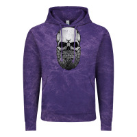 Cloud Purple creepy bald and bearded skull for halloween & skeletons fans t shirt Vintage Hoodie - baoMotion