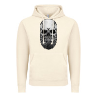 Vintage Artic creepy bald and bearded skull for halloween & skeletons fans t shirt Vintage Hoodie - baoMotion