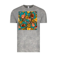 Cloud Rock american football winner cup and helmet seamless pattern Vintage Tee - BundleAndBundleShop
