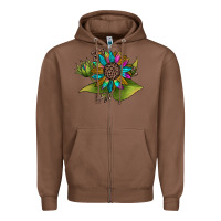 Chestnut western sunflower Zipper Hoodie - JahusDesignShop