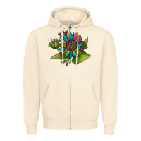 Sandshell western sunflower Zipper Hoodie - JahusDesignShop