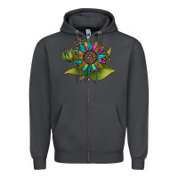 Smoke western sunflower Zipper Hoodie - JahusDesignShop