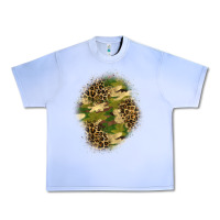 Grape Ice camouflage and leopard patch  4 Urban Heavy Tee - BundleAndBundleShop