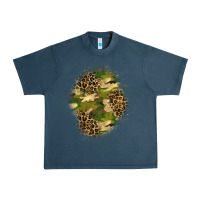 Midnight Navy camouflage and leopard patch  4 Urban Heavy Tee - BundleAndBundleShop