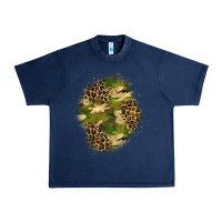 Navy camouflage and leopard patch  4 Urban Heavy Tee - BundleAndBundleShop