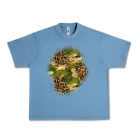 Pebble Blue camouflage and leopard patch  4 Urban Heavy Tee - BundleAndBundleShop
