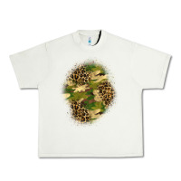 Pistachio camouflage and leopard patch  4 Urban Heavy Tee - BundleAndBundleShop