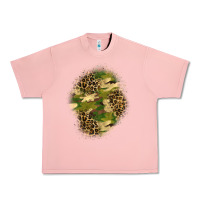 Salmon camouflage and leopard patch  4 Urban Heavy Tee - BundleAndBundleShop
