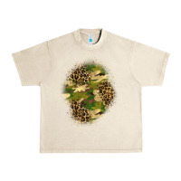 Sandshell camouflage and leopard patch  4 Urban Heavy Tee - BundleAndBundleShop