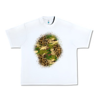 White camouflage and leopard patch  4 Urban Heavy Tee - BundleAndBundleShop