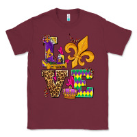 Burgundy mardi gras love olivia Classic Tee - OliviaCreatesArt