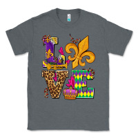 Charcoal Heather mardi gras love olivia Classic Tee - OliviaCreatesArt