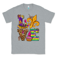 Heather Grey mardi gras love olivia Classic Tee - OliviaCreatesArt