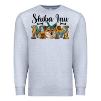 Heather Grey western shiba inu mom Premium Sweatshirt - RanaPortraitStore