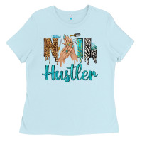 Baby Blue nail hustler bbs Ladies Tee - BundleAndBundleShop