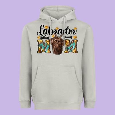 Western Labrador Mom Heavyweight Hoodie Designed By Ranaportraitstore